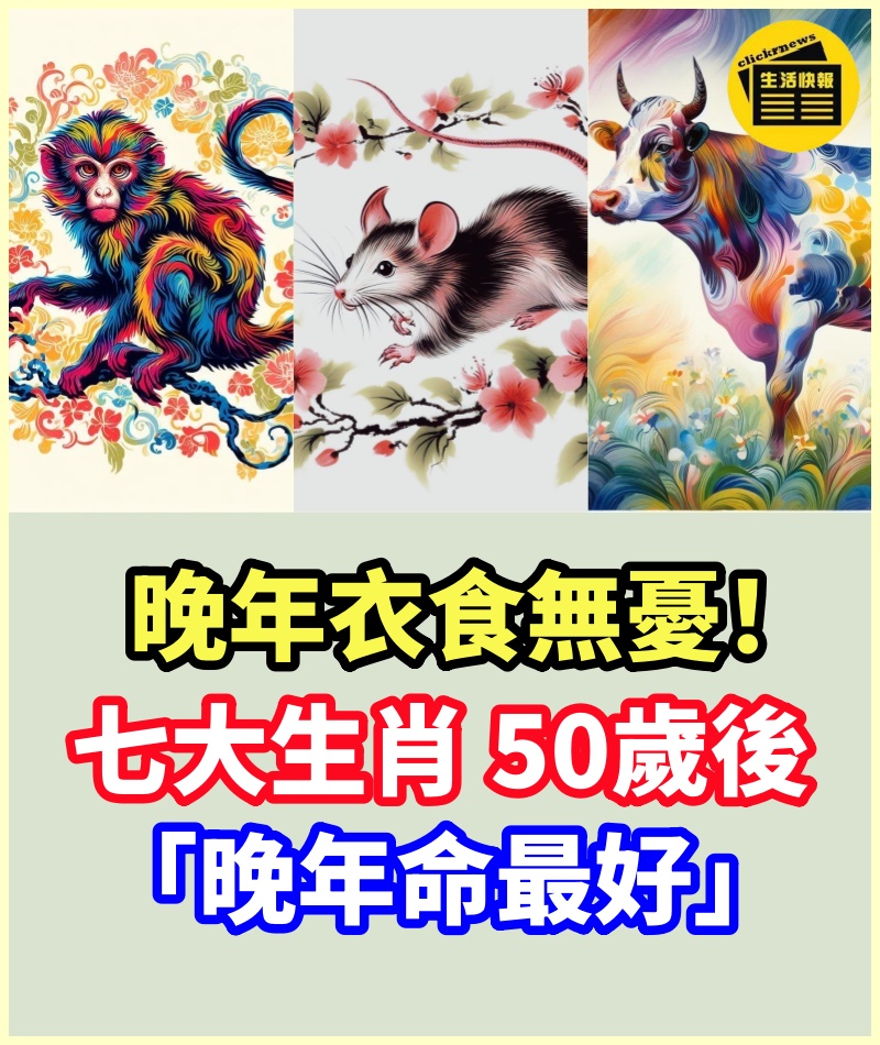 晚年衣食無憂！七大生肖年過50歲後「晚年命最好」福壽健康