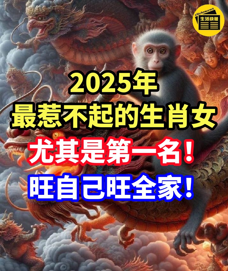 2025年最惹不起的生肖女，尤其是第一名，旺自己旺全家