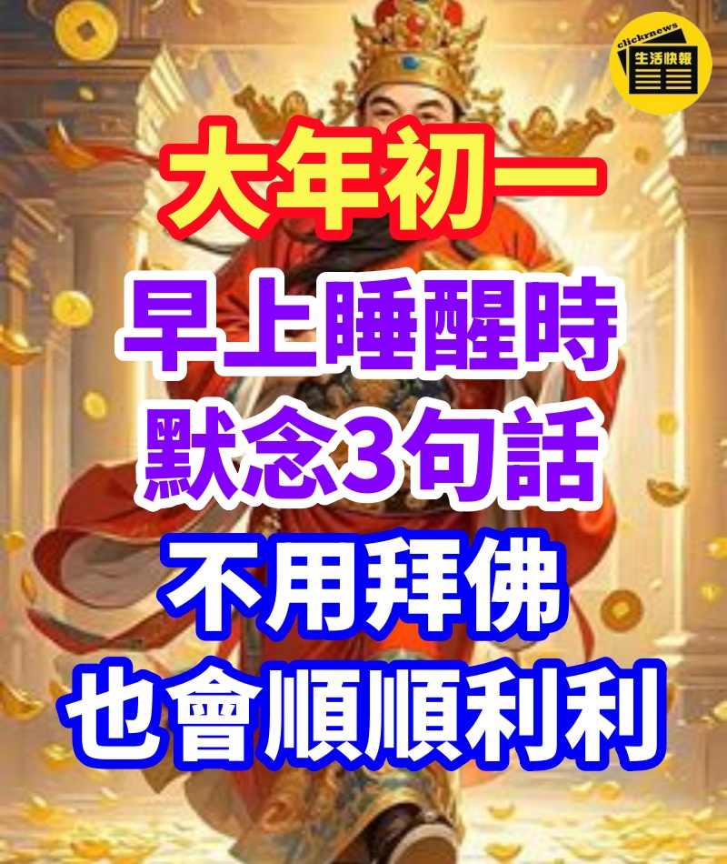 101歲高僧偷偷洩露天機：大年初一早上睡醒時，默念3句話，不用拜佛，菩薩也會保佑一年順順利利！