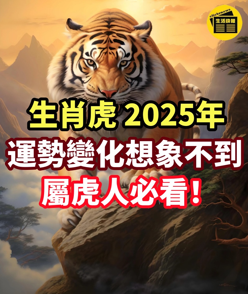 生肖虎2025年，運勢變化想象不到！屬虎人必看！