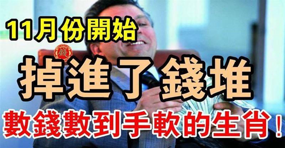 11月份開始掉進了錢堆，數錢數到手軟的生肖