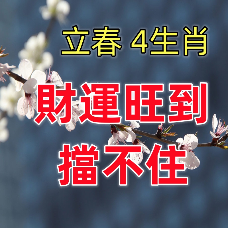 立春4生肖運勢起飛 事業、財運旺到擋不住