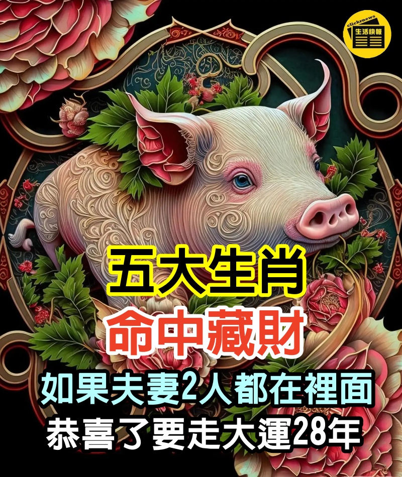 「5大生肖」命中藏財！如果夫妻2人都在裡面　恭喜了「你要走大運28年」