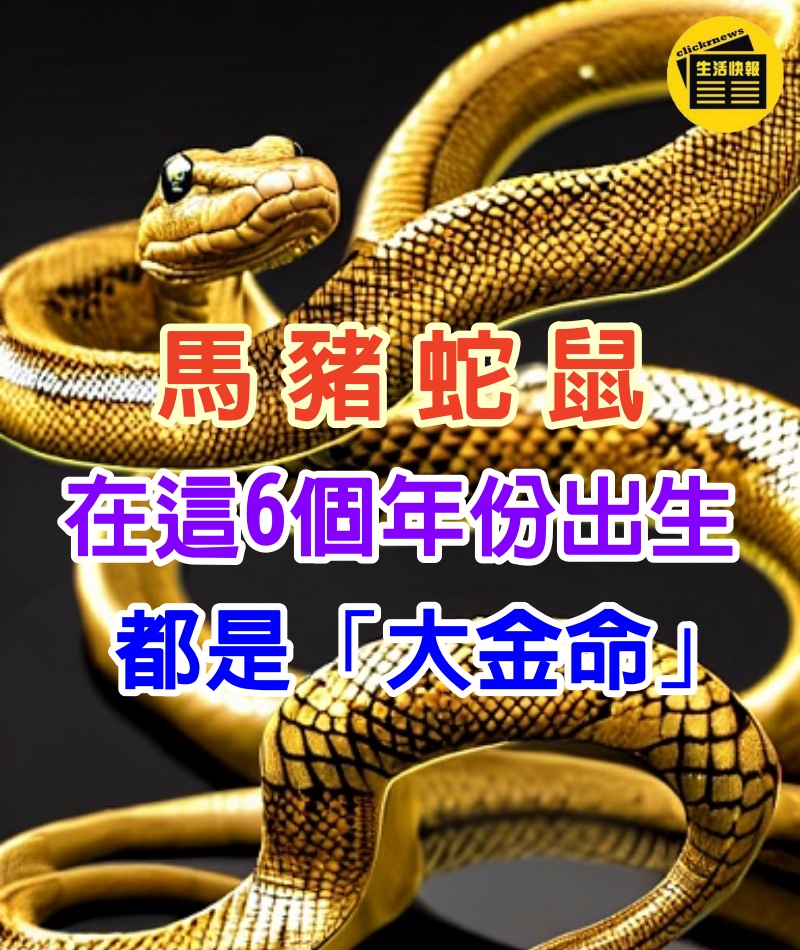 生肖 馬，豬，蛇，鼠！如果你在「這6個年份」出生，十有八九是「大金命」不是富就是貴